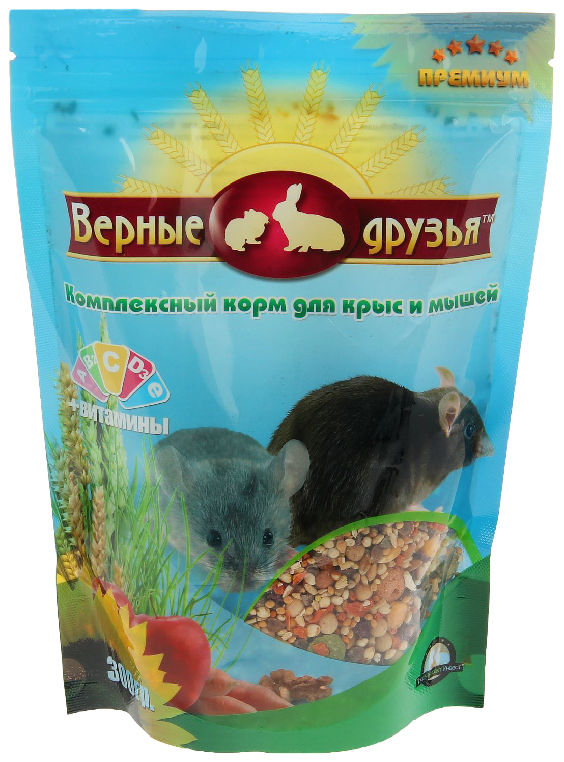 

Сухой корм для крыс и мышей Верные друзья, 300 г