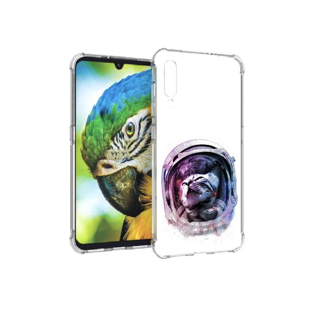 

Чехол MyPads Tocco для Xiaomi Mi 9 кот в шлеме (PT126035.255.396), Прозрачный, Tocco