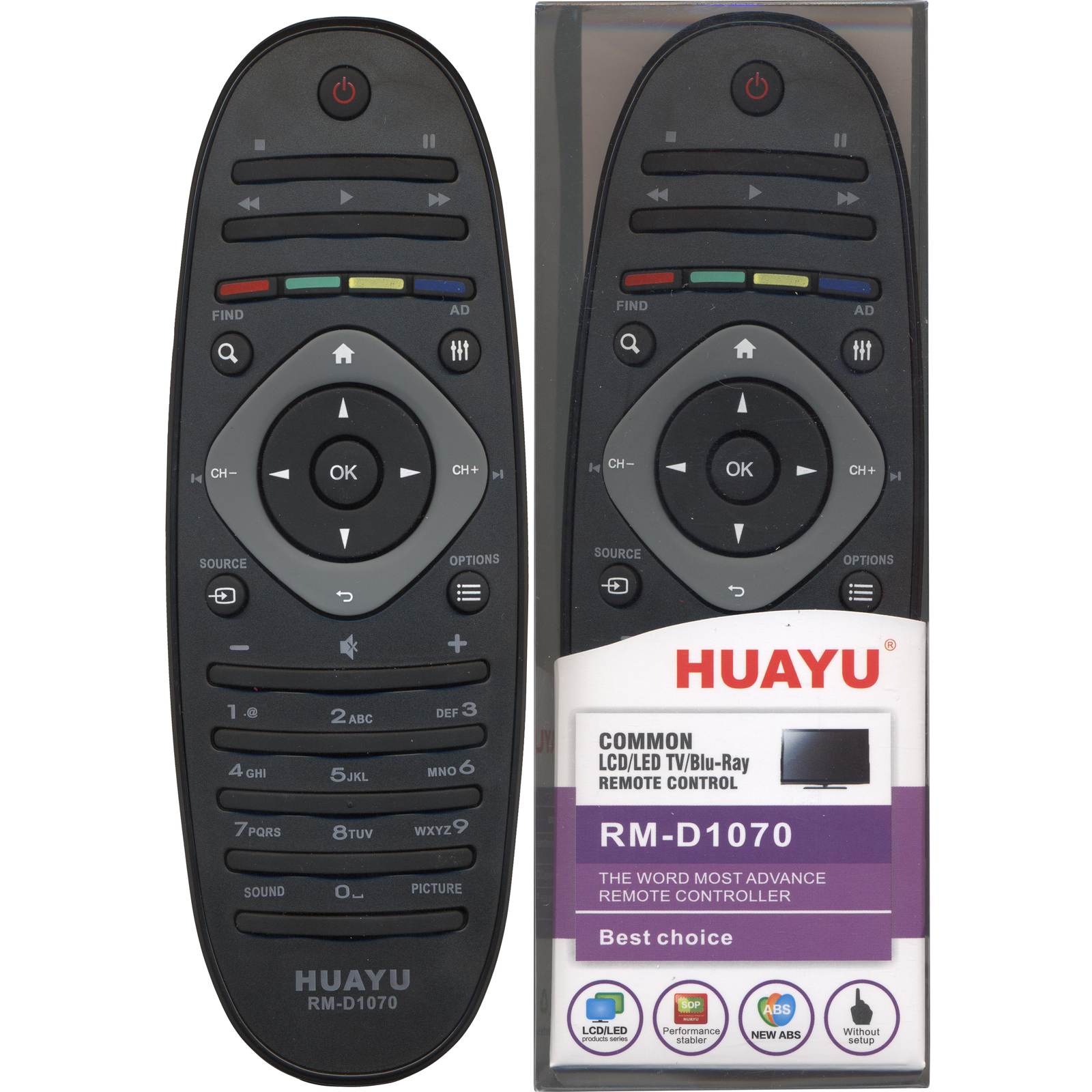 

Пульт ДУ Huayu RM-D1070 Black (HRM911), Черный, RM-D1070