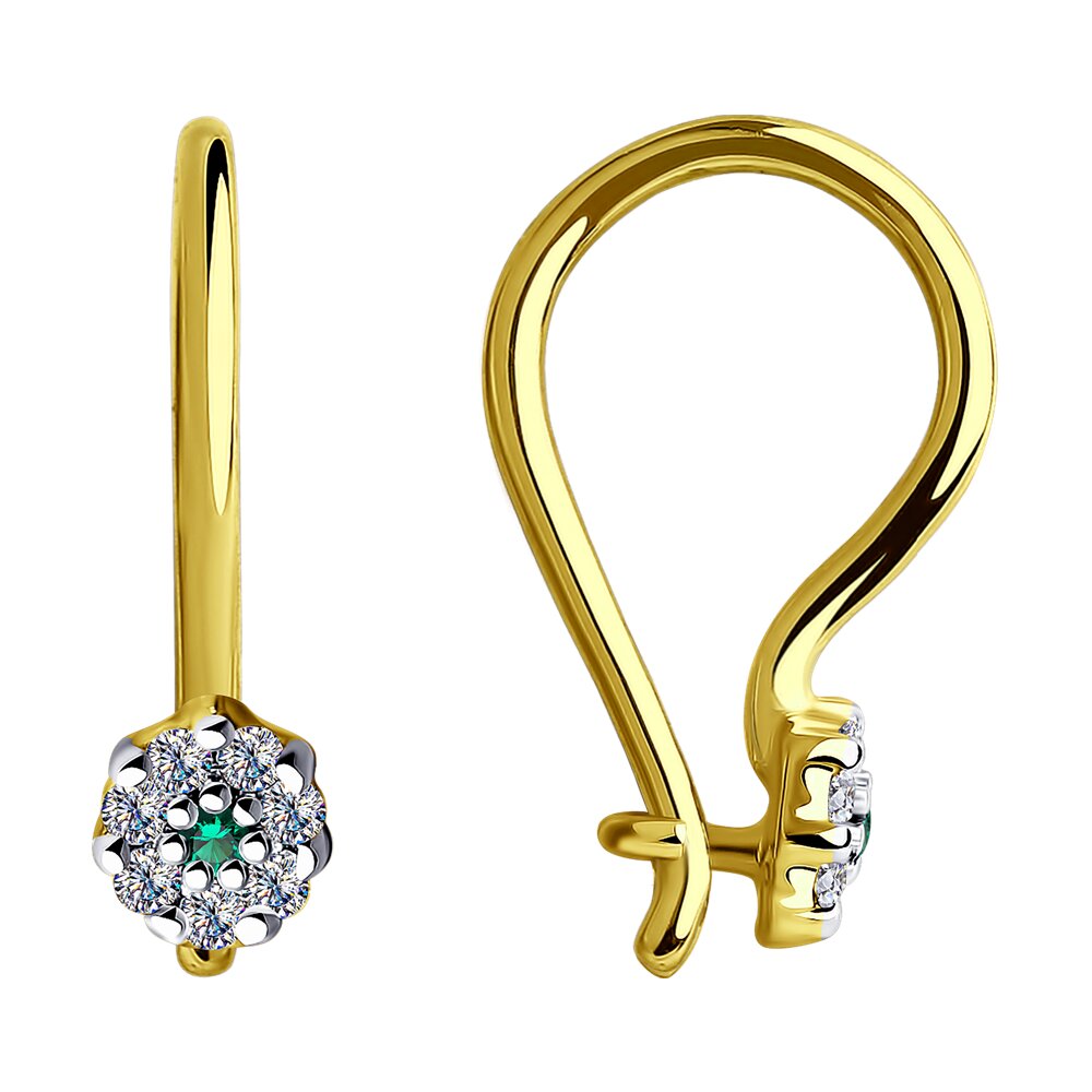 

Серьги из золота Diamant 53-120-00676-1, фианит, 53-120-00676-1