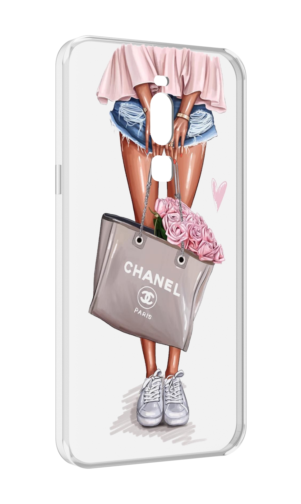 Чехол MyPads Девушка-с-сумкой женский для Meizu Note 8