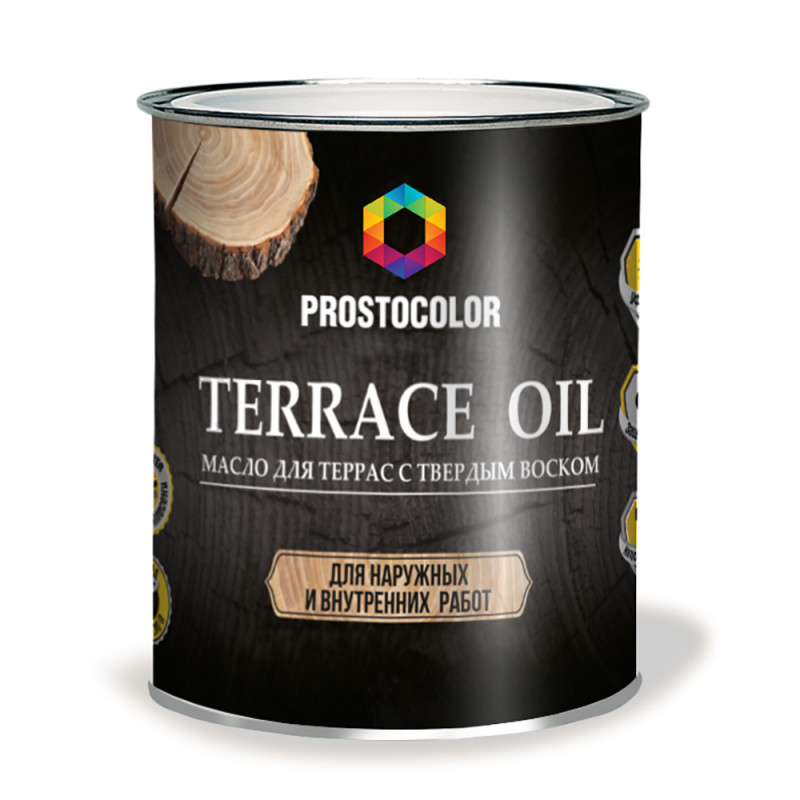 

Масло для террас prostocolor 101125 0,75л графит, Серый