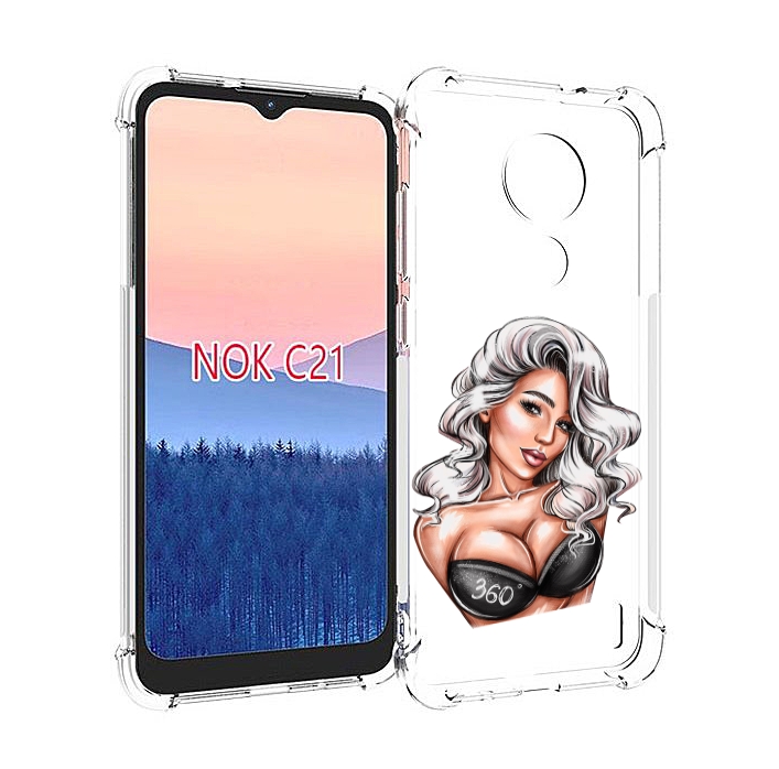 

Чехол MyPads ивлеева-рисунок женский для Nokia C21, Прозрачный, Tocco