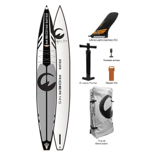 

Sup-борд Aqua Inc AirRider Carbon Tech 14'0" 427x66 см белый/черный