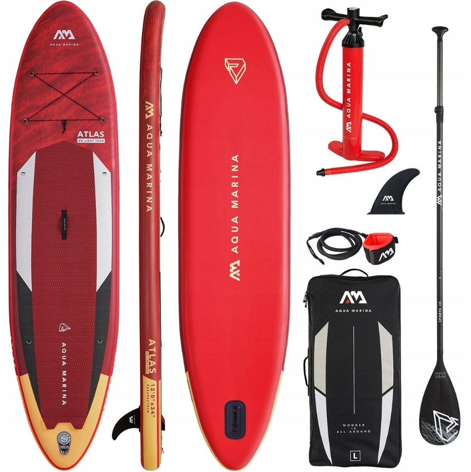 фото Sup-борд aqua marina 12'0" all-around advanced atlas 2021 366x86 см красный