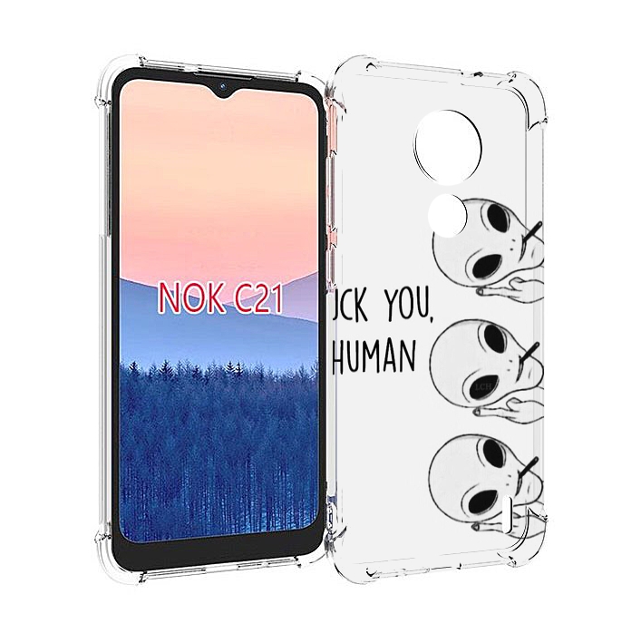 

Чехол MyPads инопланетяне для Nokia C21, Прозрачный, Tocco