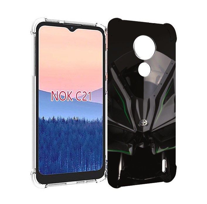 

Чехол MyPads кавасаки мото для Nokia C21, Прозрачный, Tocco