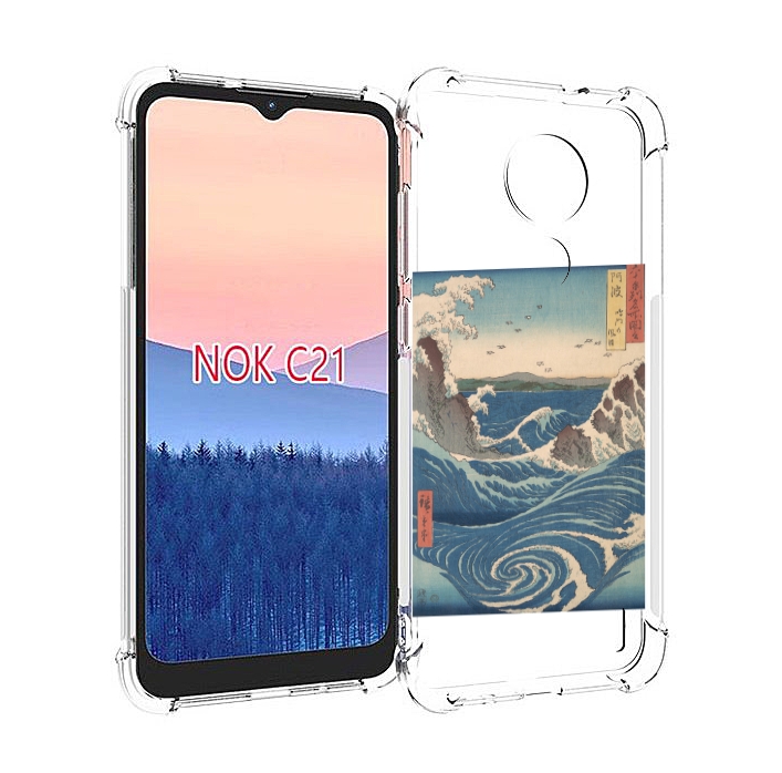 

Чехол MyPads картинка волны водоворот для Nokia C21, Прозрачный, Tocco