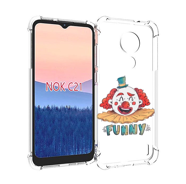 

Чехол MyPads клоун-смешной для Nokia C21, Прозрачный, Tocco