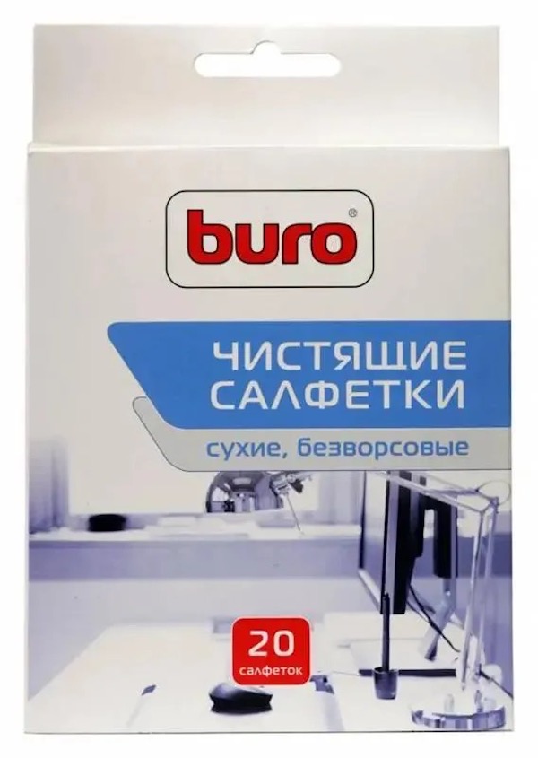 

Сухие салфетки Buro BU-Udry, 20 шт для удаления пыли