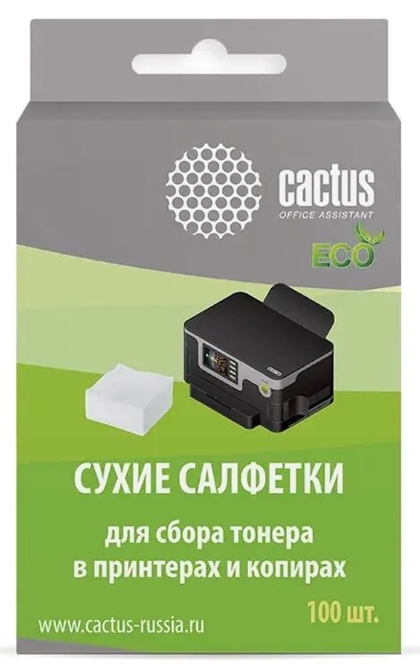 

Сухие салфетки Cactus CS-P2003E, 100 шт для сбора тонера