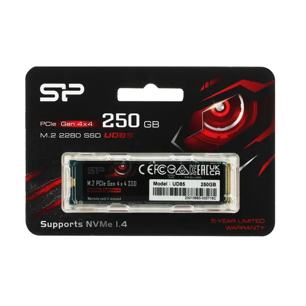 

SSD накопитель Silicon Power UD85 M.2 2280 250 ГБ (SP250GBP44UD8505), UD85