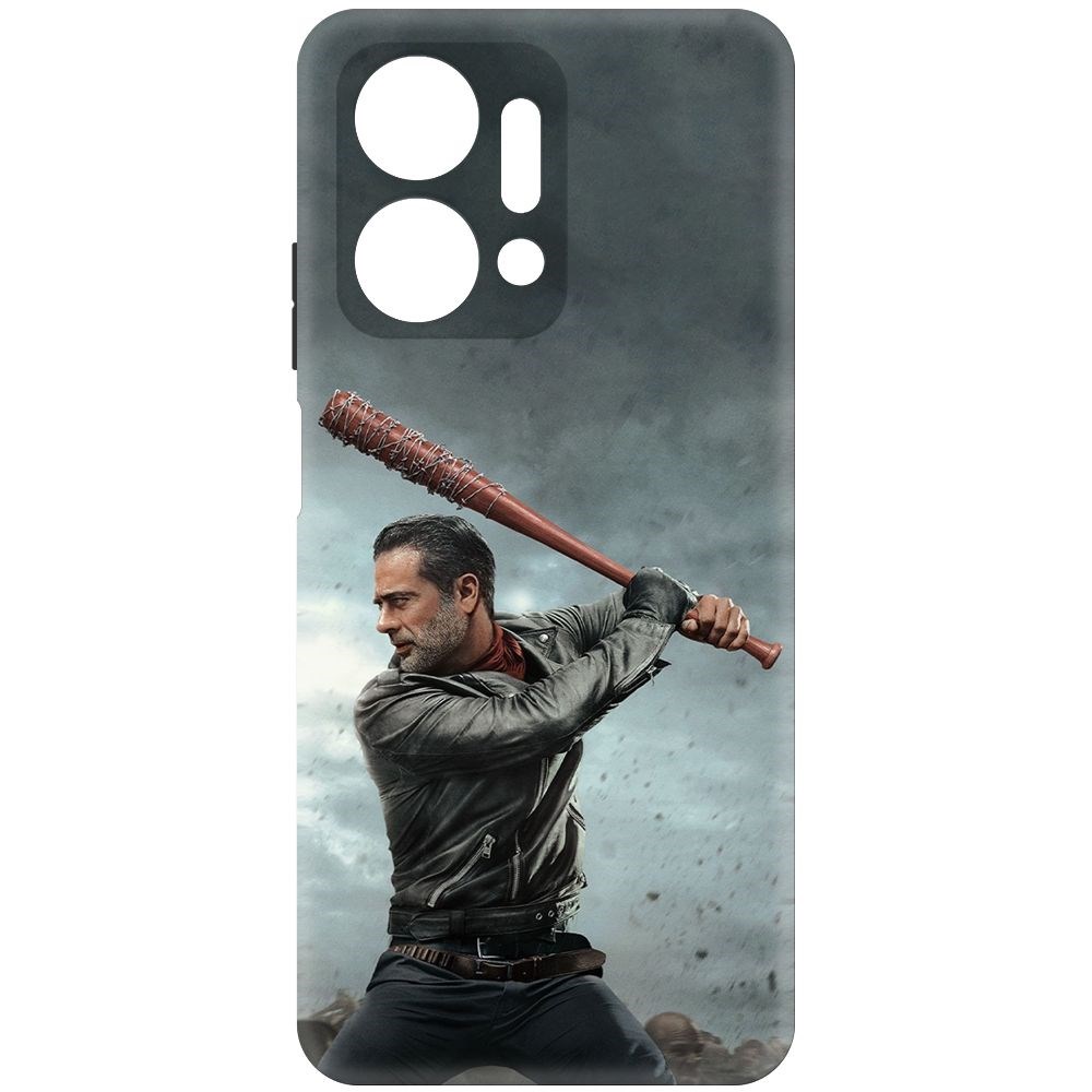 

Чехол-накладка Krutoff Soft Case Ходячие мертвецы. Ниган для Honor X7a черный