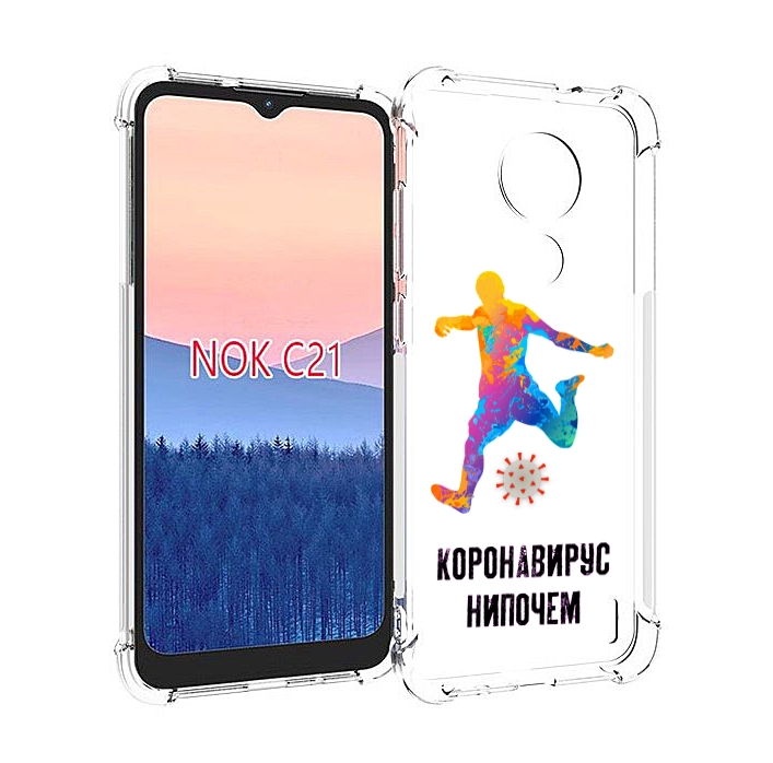 

Чехол MyPads коронавирус-нипочем для Nokia C21, Прозрачный, Tocco