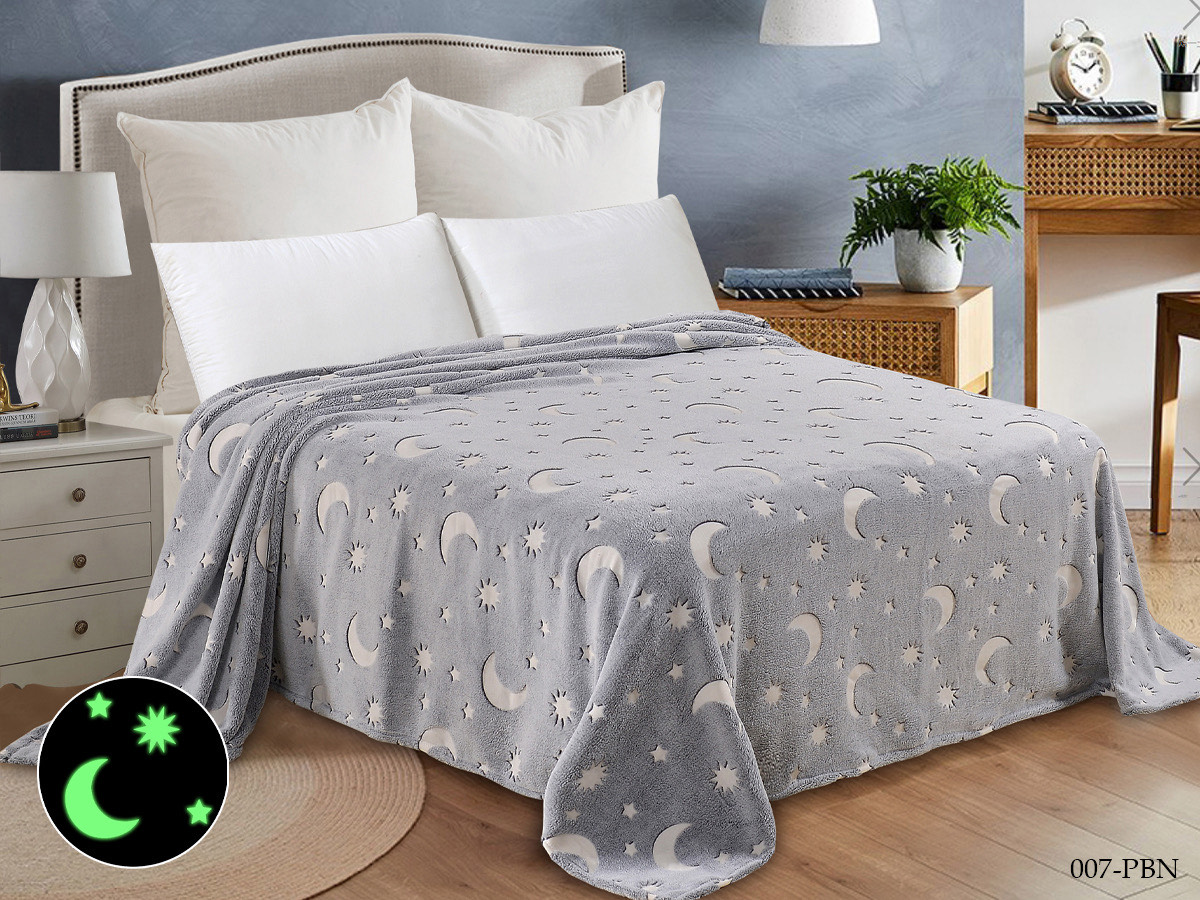 Плед 175x210 см, Велсофт «Бамбук Неон» Сказочная ночь