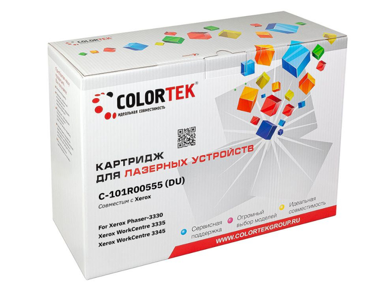 

Картридж Colortek схожий с Xerox 101R00555 Black для WC3335/3345, Черный