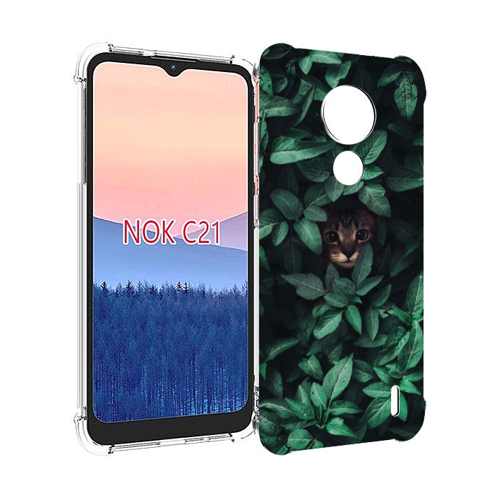 

Чехол MyPads котенок в листьях для Nokia C21, Прозрачный, Tocco