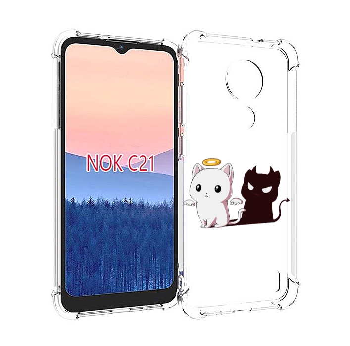 

Чехол MyPads котик-с-злой-тенью для Nokia C21, Прозрачный, Tocco