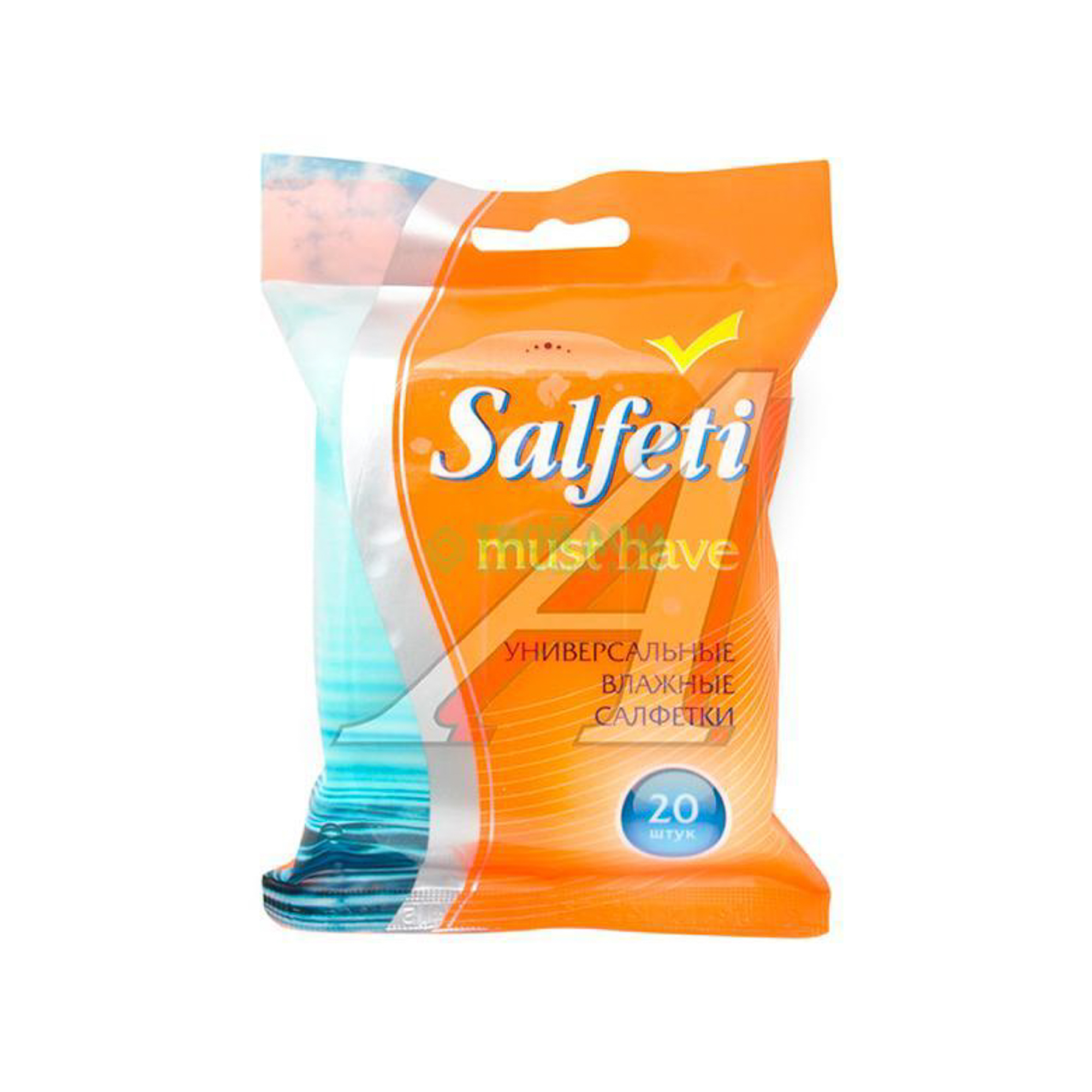 Салфетки влажные Salfeti антибактериальные 20 шт комплект влажные салфетки dettol антибактериальные 20 шт упак х 5 уп