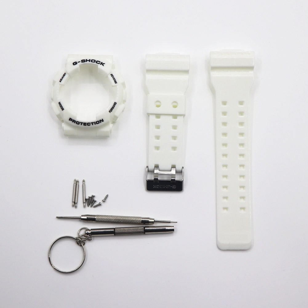 

Ремешок из двух частей унисекс Watch Band CASE G-SHOCK GA-100 белый, CASE G-SHOCK GA-100