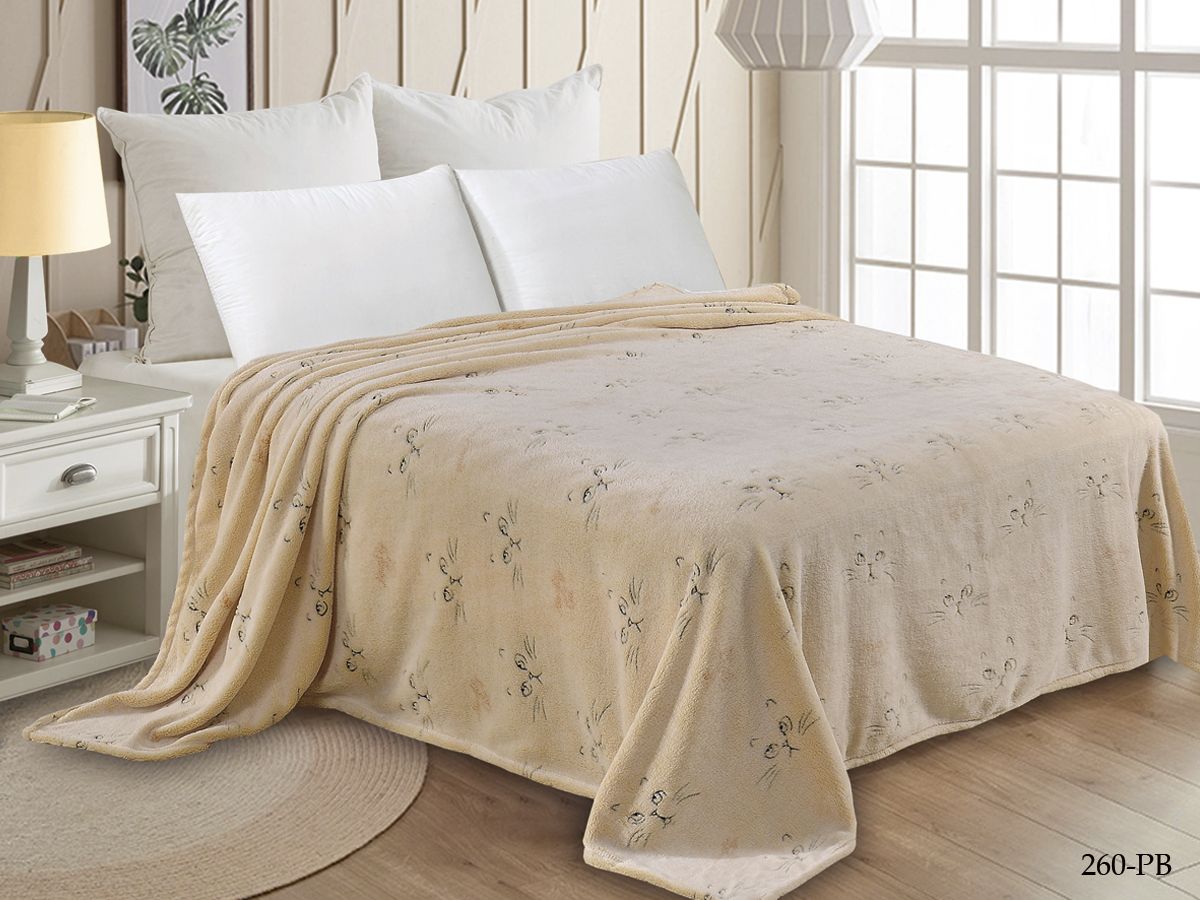 Плед 240x210 см, Велсофт Кошечки