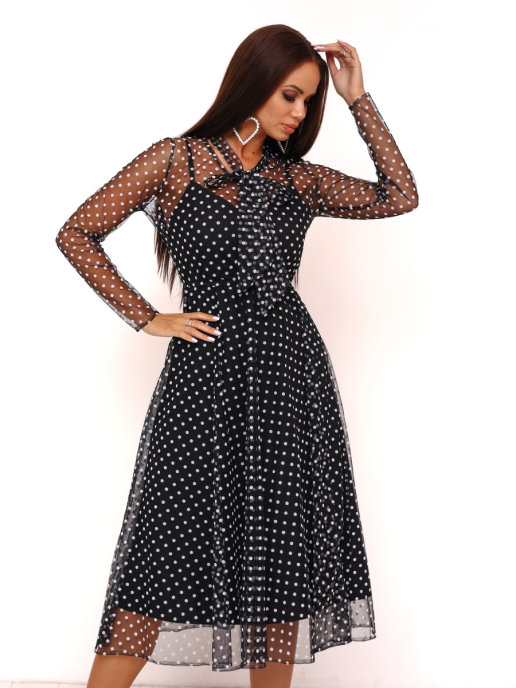 

Платье женское DAZZLE STYLE Шанталь черное 44 RU, Шанталь