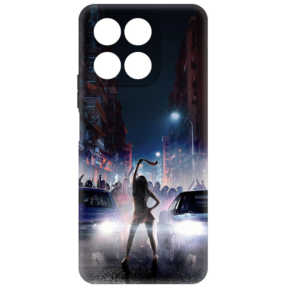 

Чехол-накладка Krutoff Soft Case Форсаж. Стритрейсинг для Honor X8a черный