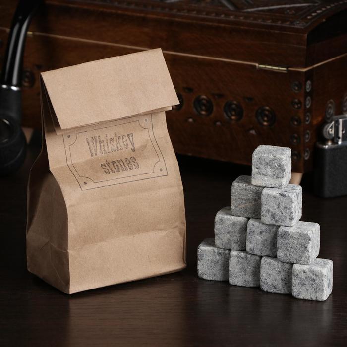 фото Камни для виски "whiskey stones", в крафт пакете, 20 шт дарим красиво