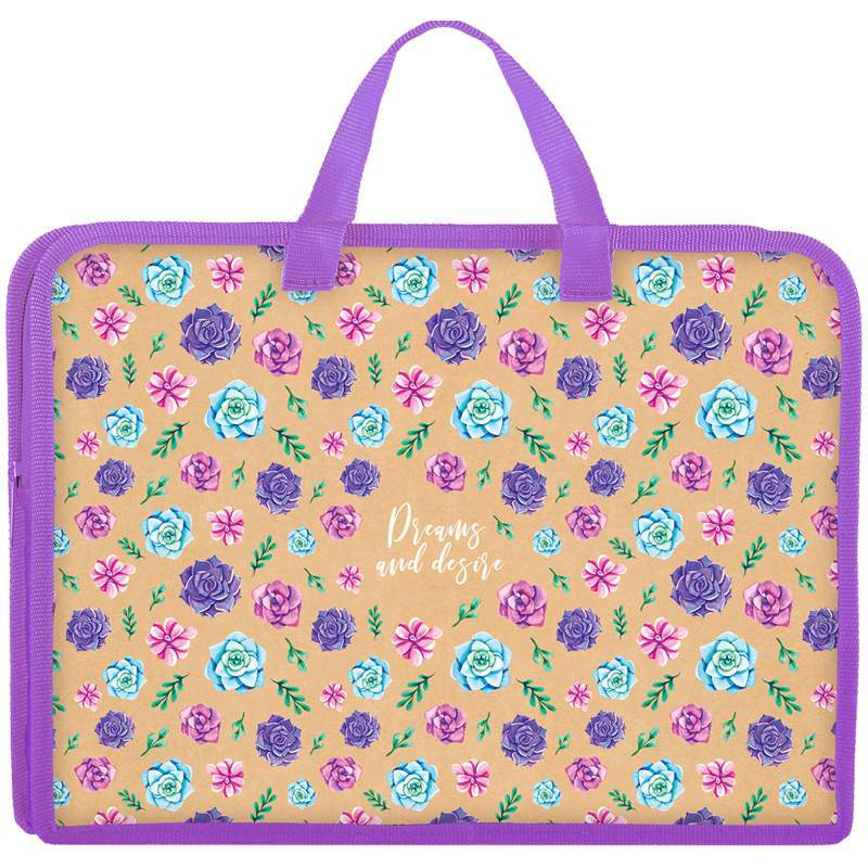 

Папка с ручками А4, ArtSpace "Violet", пластик, на молнии, 45мм (арт. 316996 RS)