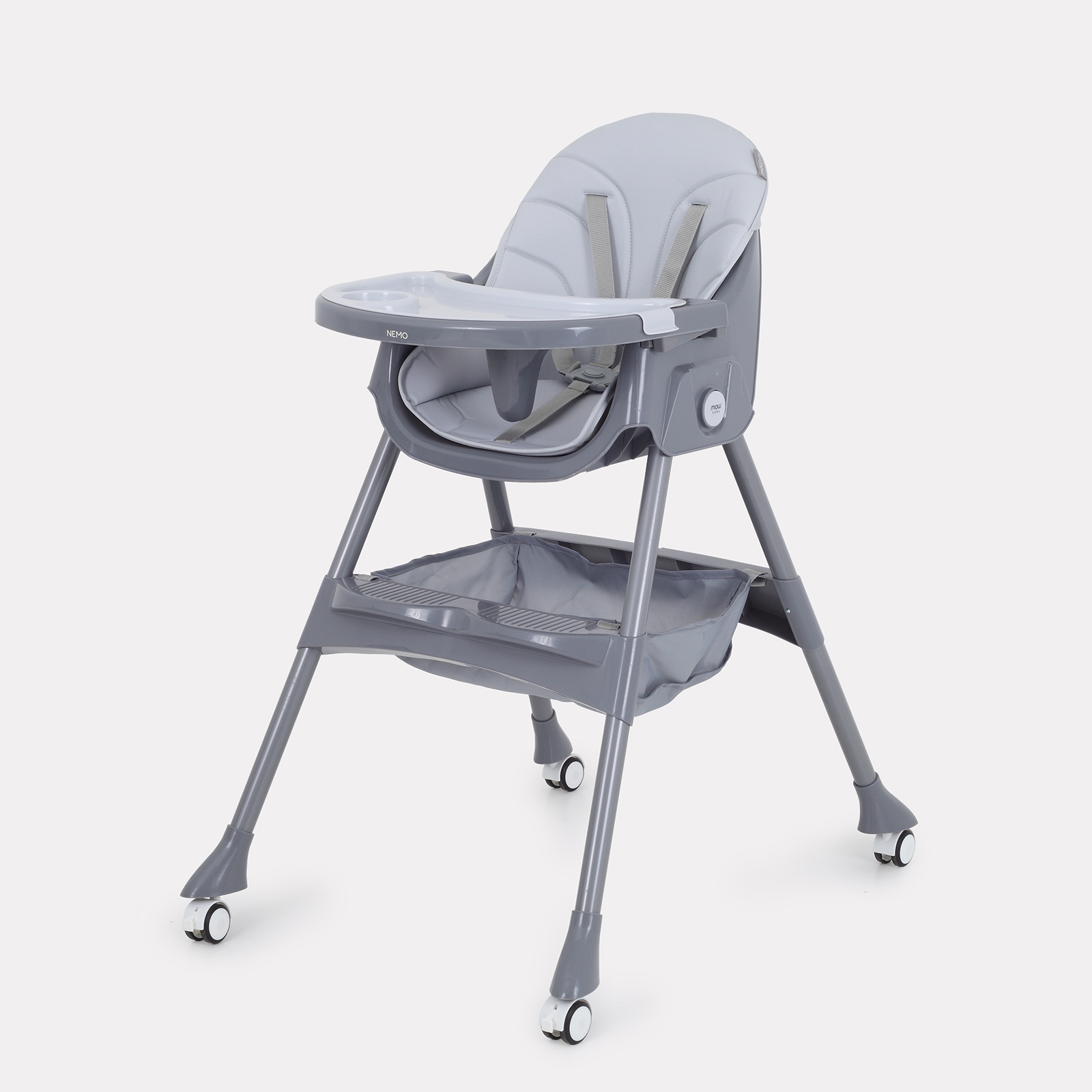 Стульчик для кормления MOWBaby NEMO MBH140 Light Grey