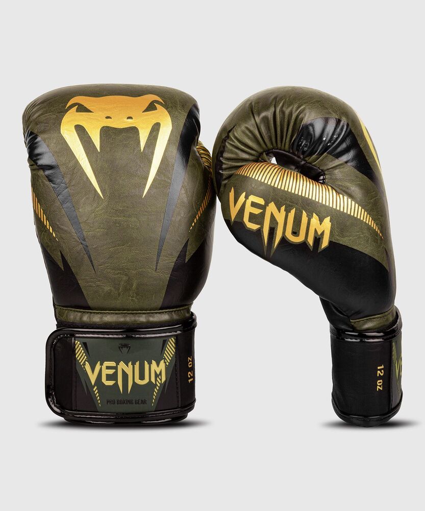 

Перчатки боксерские Venum Impact Khaki/Gold