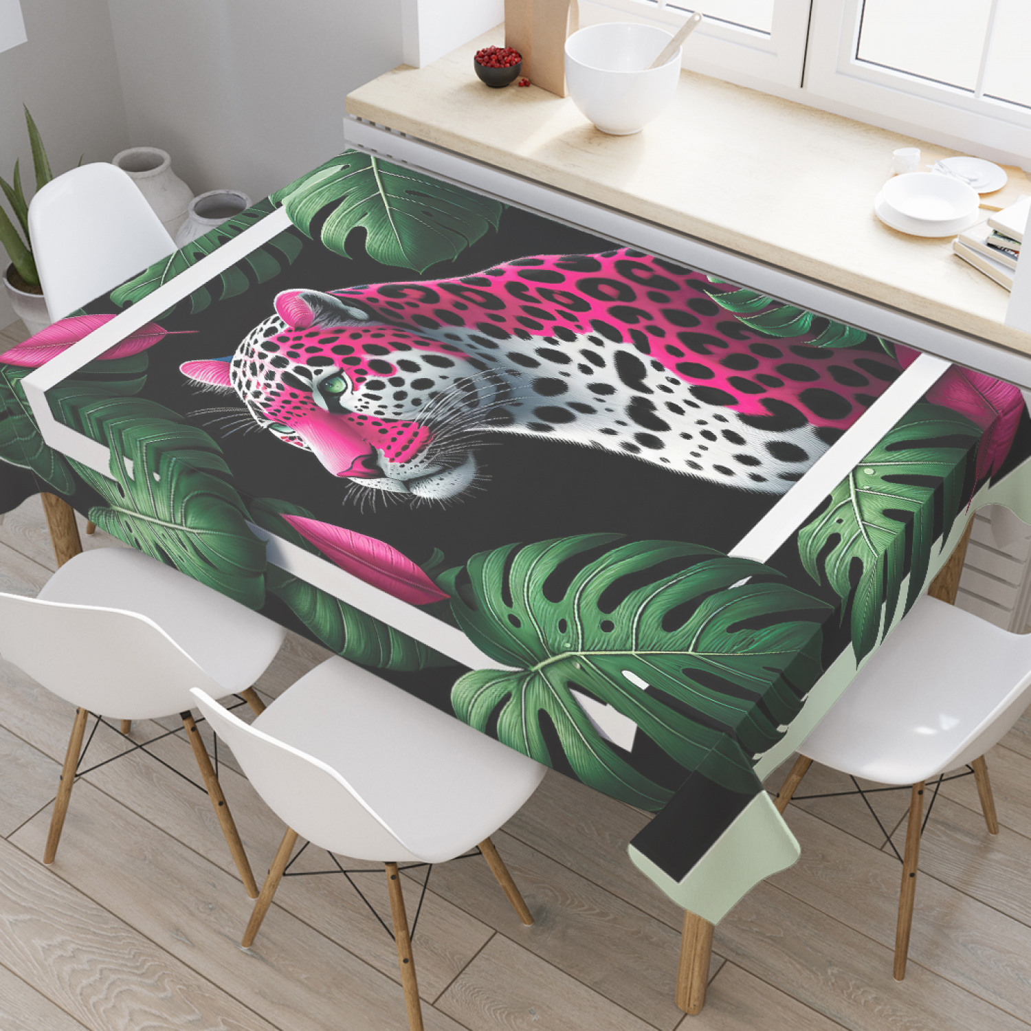 

Скатерть JoyArty Леопард в рамке 180х145, tcox_429950_180x145, Черный