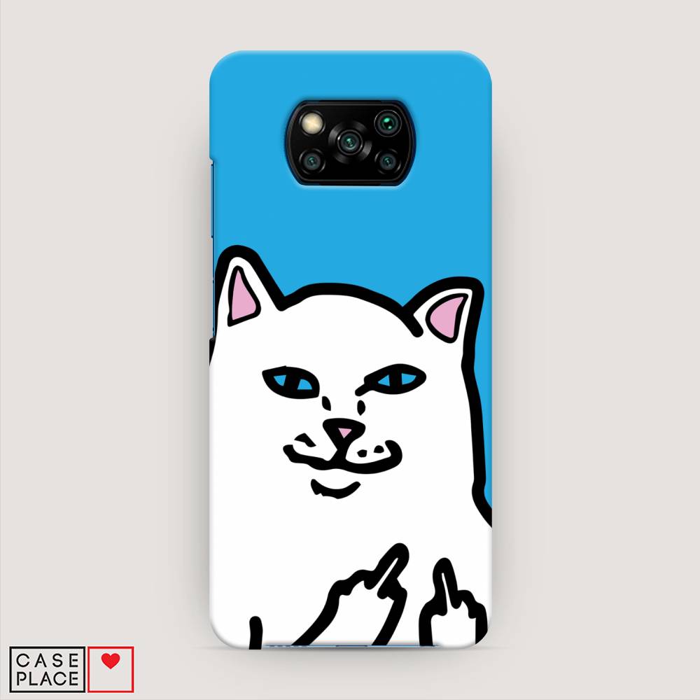 

Пластиковый чехол "Кот жесть" на Xiaomi Poco X3 NFC, 39220-7