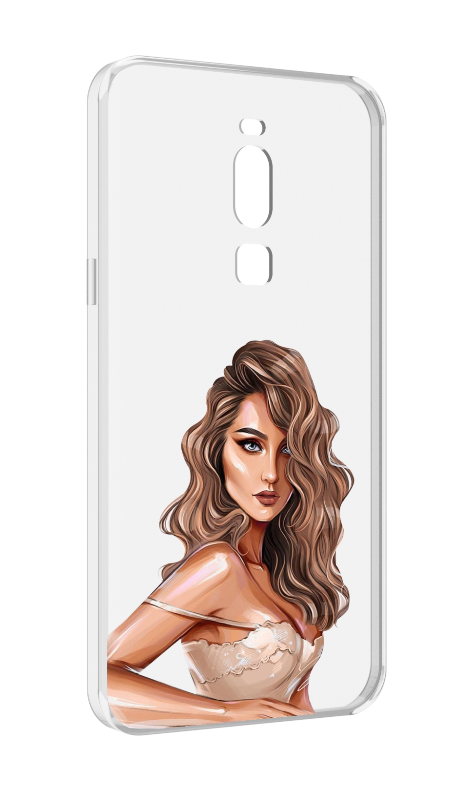 

Чехол MyPads Кудрявая-девушка женский для Meizu Note 8, Прозрачный, Tocco