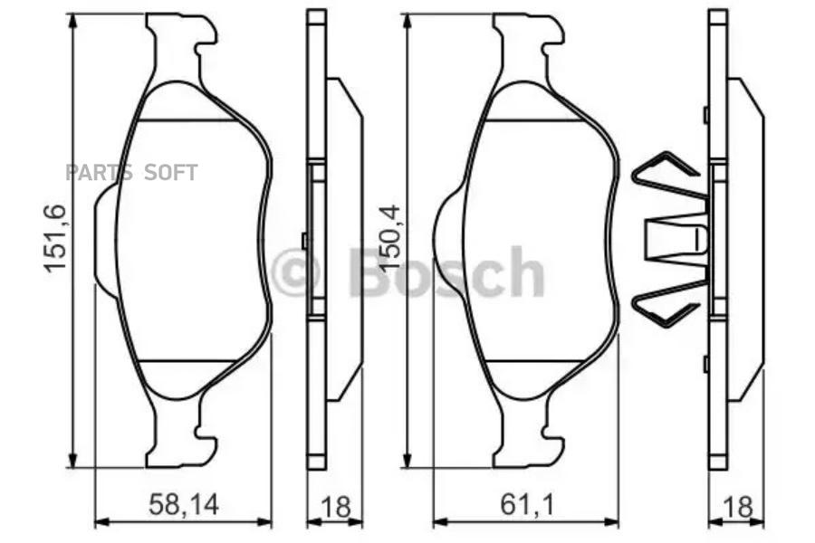 

Тормозные колодки Bosch дисковые 986495220