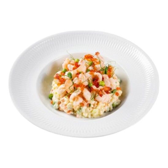 

Салат ВкусВилл Оливье с креветками и красной икрой 500 г