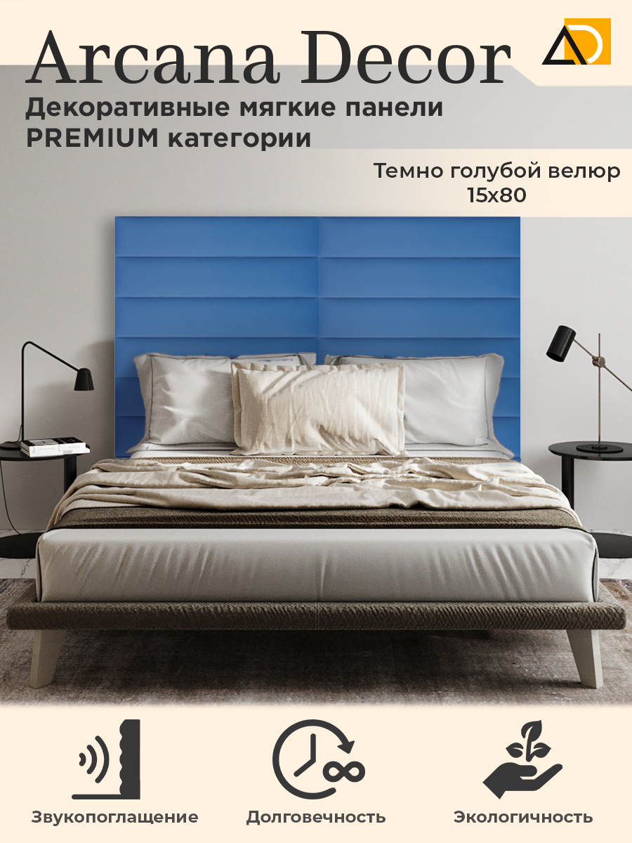 

Панели стеновые Arkana Decor 15/80 темно-голубой, 1580