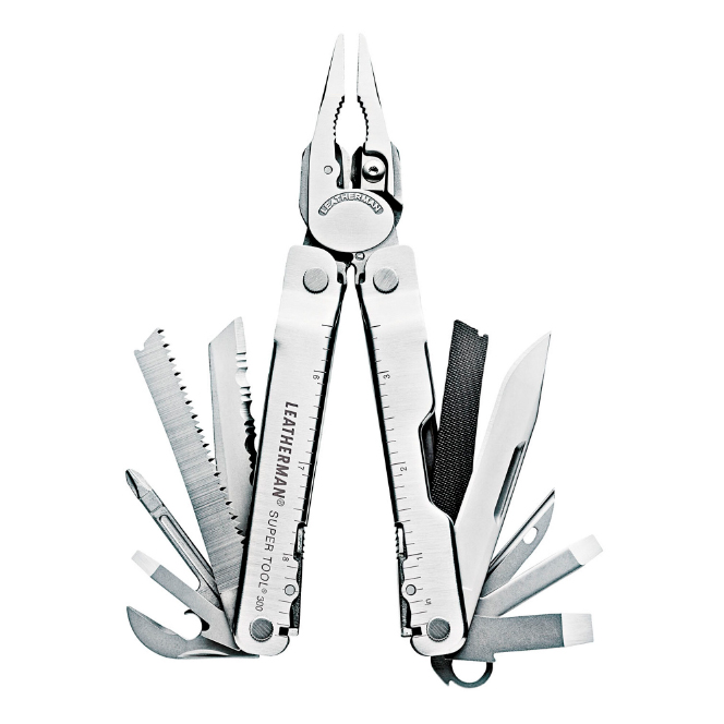 Мультитул Leatherman SUPER TOOL 300 831149 8см, серебристый (блистер), 19 функций