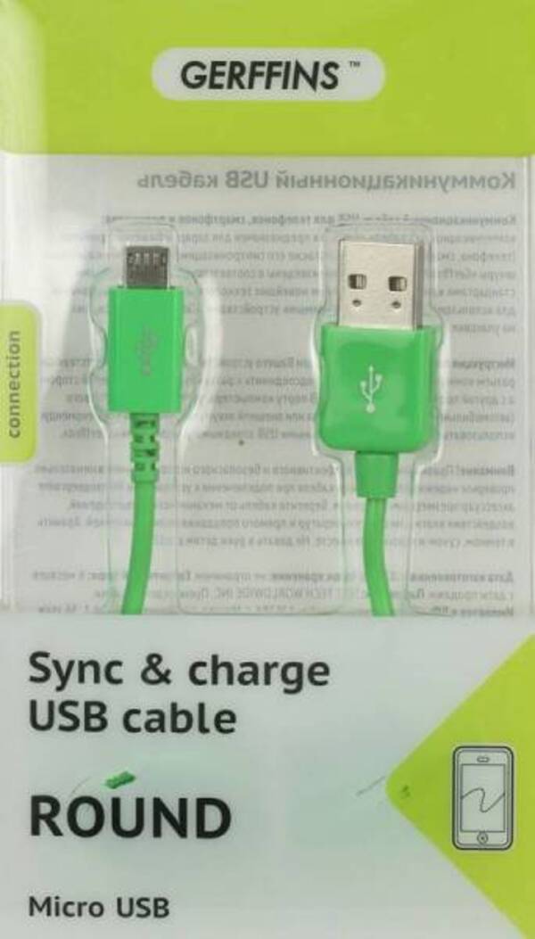

Gerffins USB - Micro USB 1м (зеленый), USB - Micro USB 1м (зеленый)
