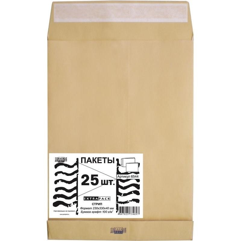 

Конверт Extrapack Крафт С4 стрип, 229х324 мм, 100 г, 25 штук в упаковке, Коричневый, Крафт С4 стрип, 229х324 мм, 100 г, 25 штук в упаковке