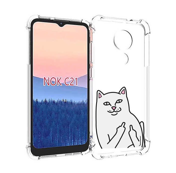 

Чехол MyPads котяра для Nokia C21, Прозрачный, Tocco