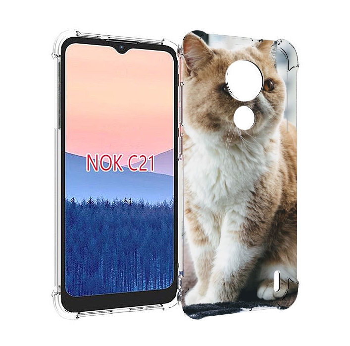

Чехол MyPads кошка экзот для Nokia C21, Прозрачный, Tocco