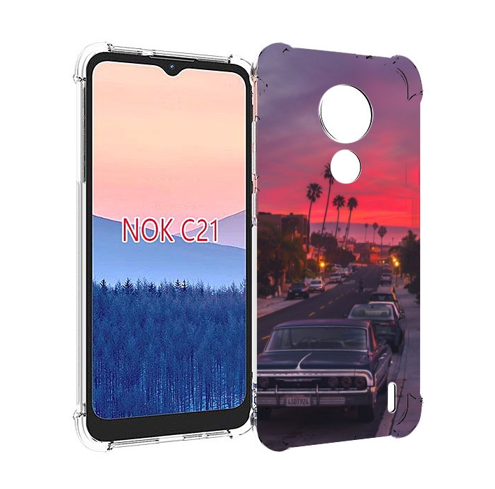 

Чехол MyPads красивая дорога америки для Nokia C21, Прозрачный, Tocco