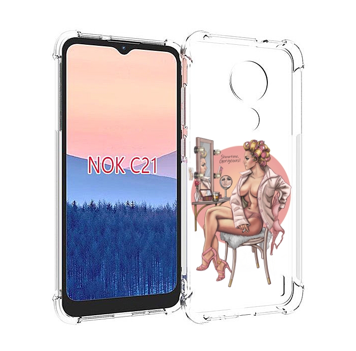 

Чехол MyPads красивая-девушка-с-зеркалом женский для Nokia C21, Прозрачный, Tocco