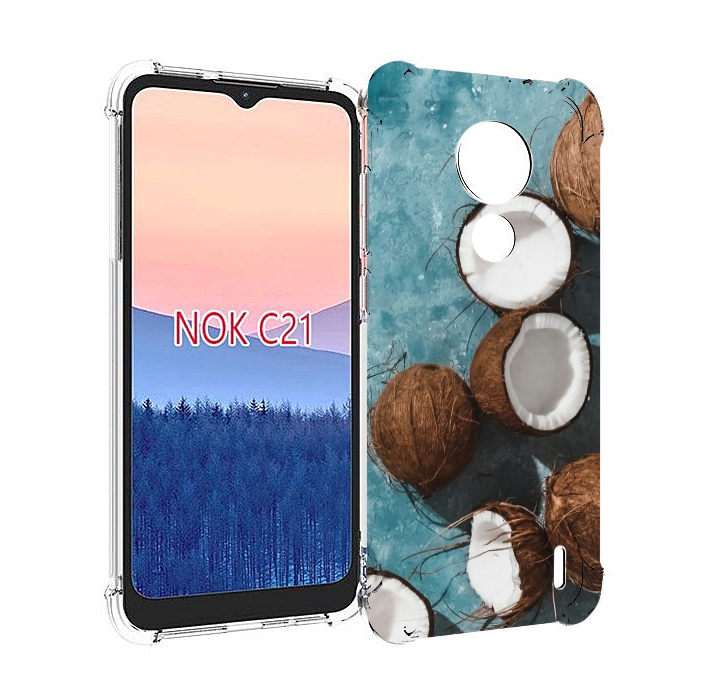 

Чехол MyPads красивые-кокосы для Nokia C21, Прозрачный, Tocco