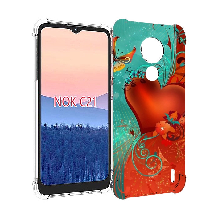 

Чехол MyPads красивые-яркие-сердечки для Nokia C21, Прозрачный, Tocco