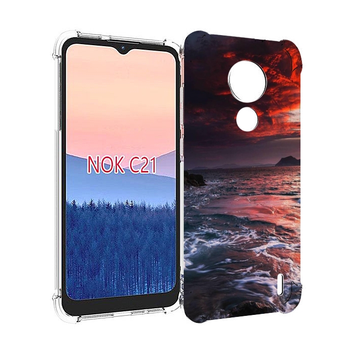 

Чехол MyPads красивый залив для Nokia C21, Прозрачный, Tocco