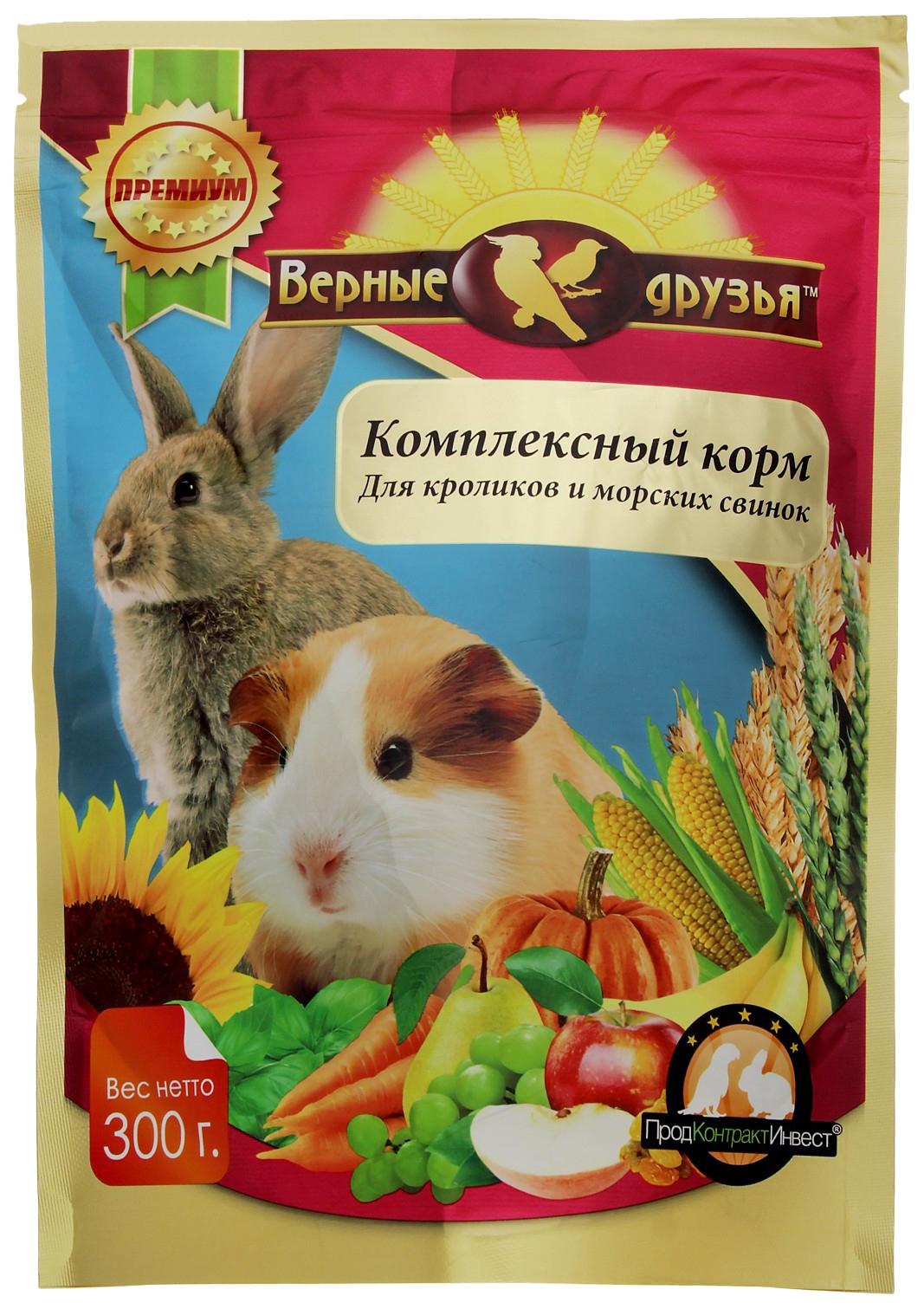 

Сухой корм для кроликов и морских свинок Верные друзья, 300 г