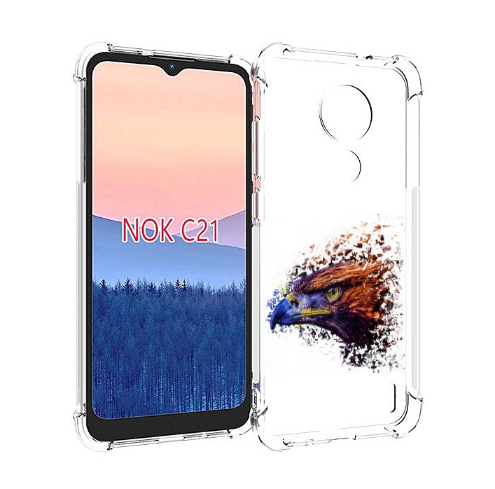 

Чехол MyPads красочный орел для Nokia C21, Прозрачный, Tocco