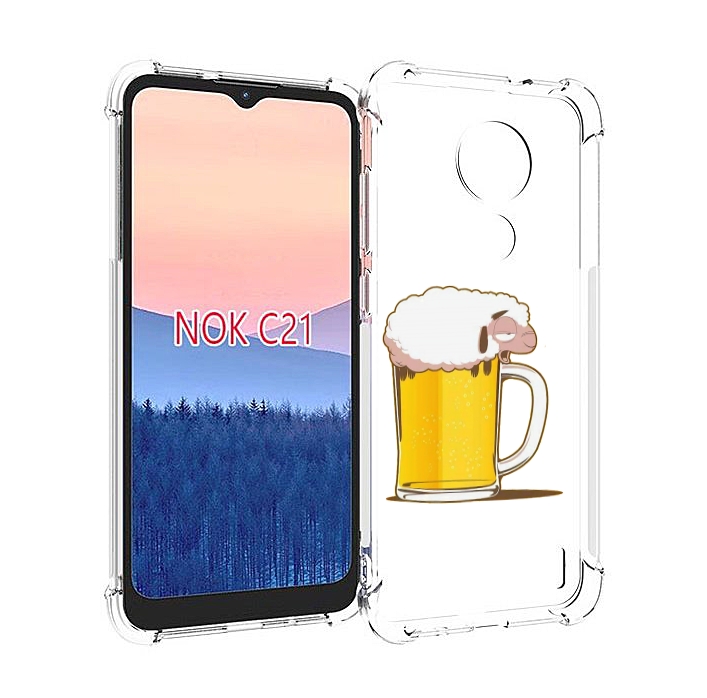 

Чехол MyPads кружка пива для Nokia C21, Прозрачный, Tocco